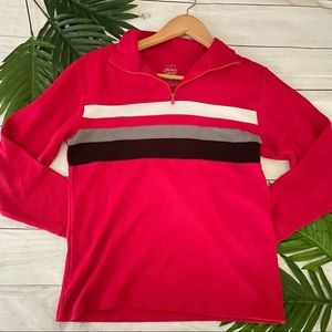 Faded Glory Red Quarter-Zip Polo Sweater
